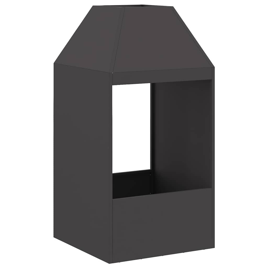 vidaXL Φωτιά Μαύρο 50 x 50 x 100 cm Ατσάλι
