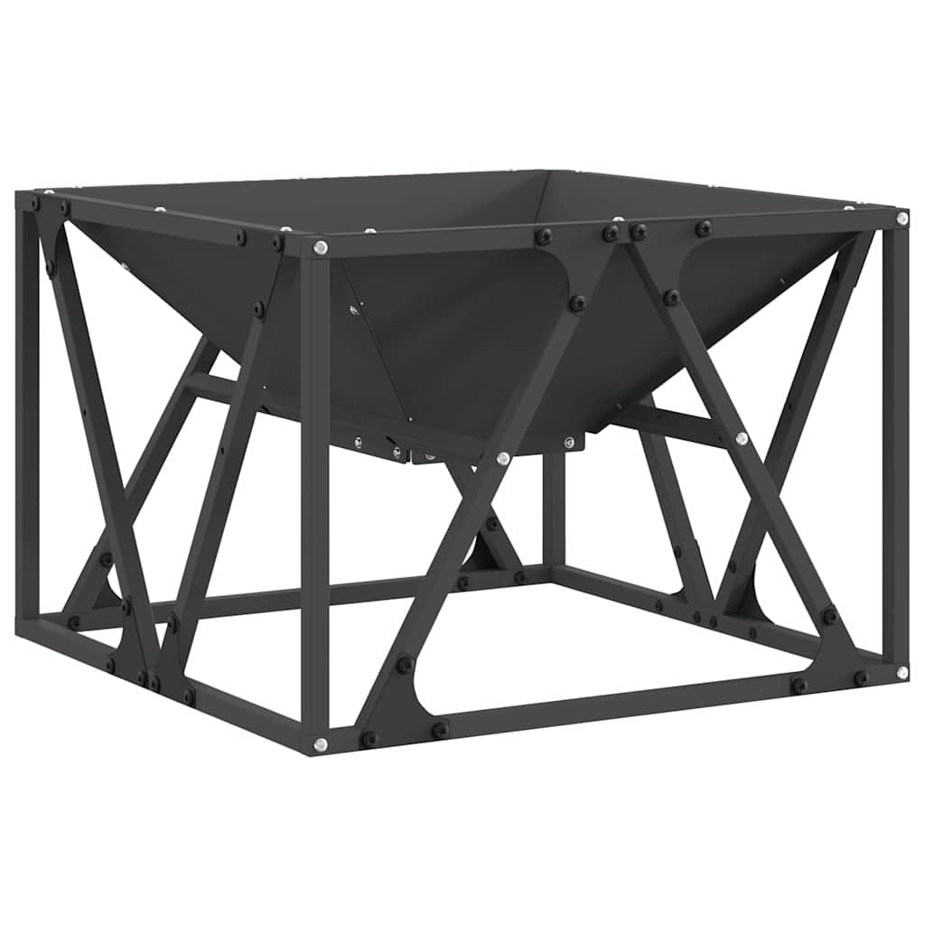 vidaXL Φωτιά Μαύρο 50 x 50 x 35 cm Ατσάλι