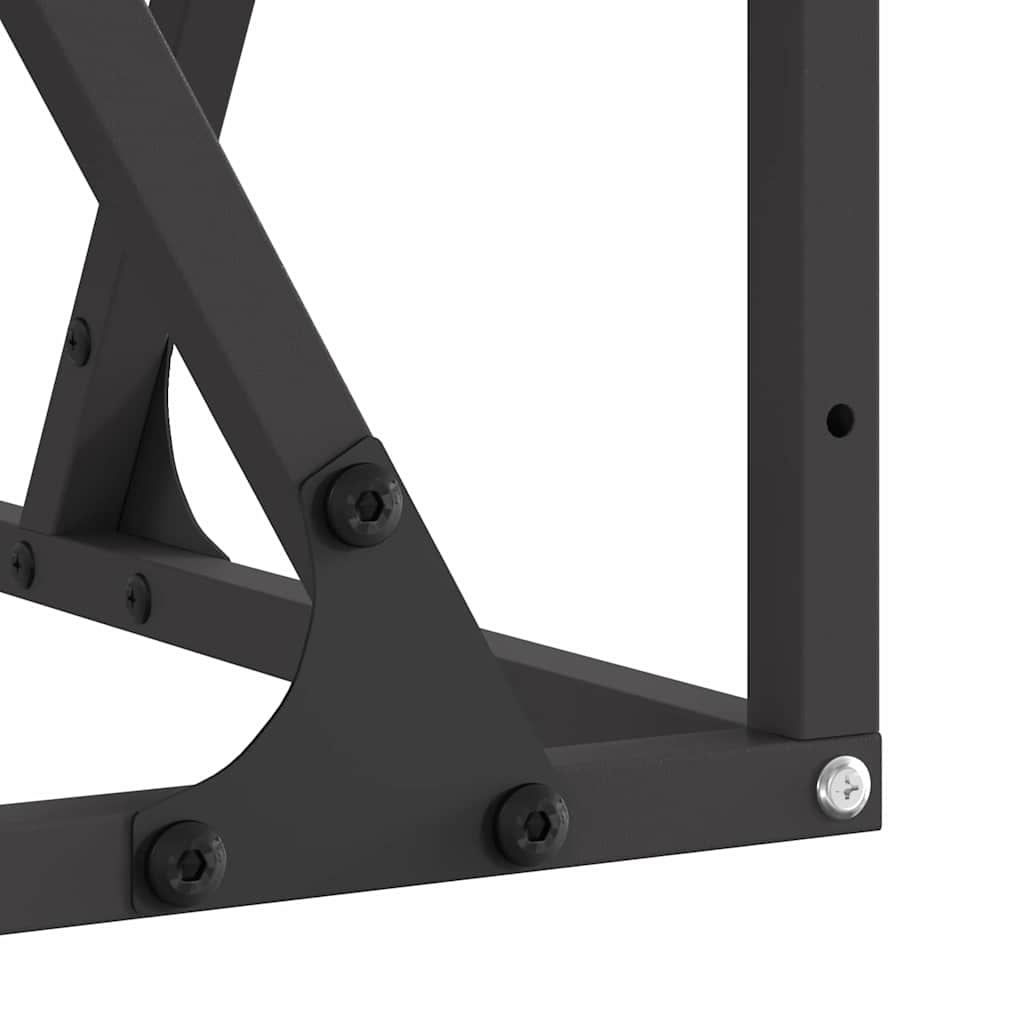 vidaXL Φωτιά Μαύρο 80 x 80 x 40 cm Ατσάλι