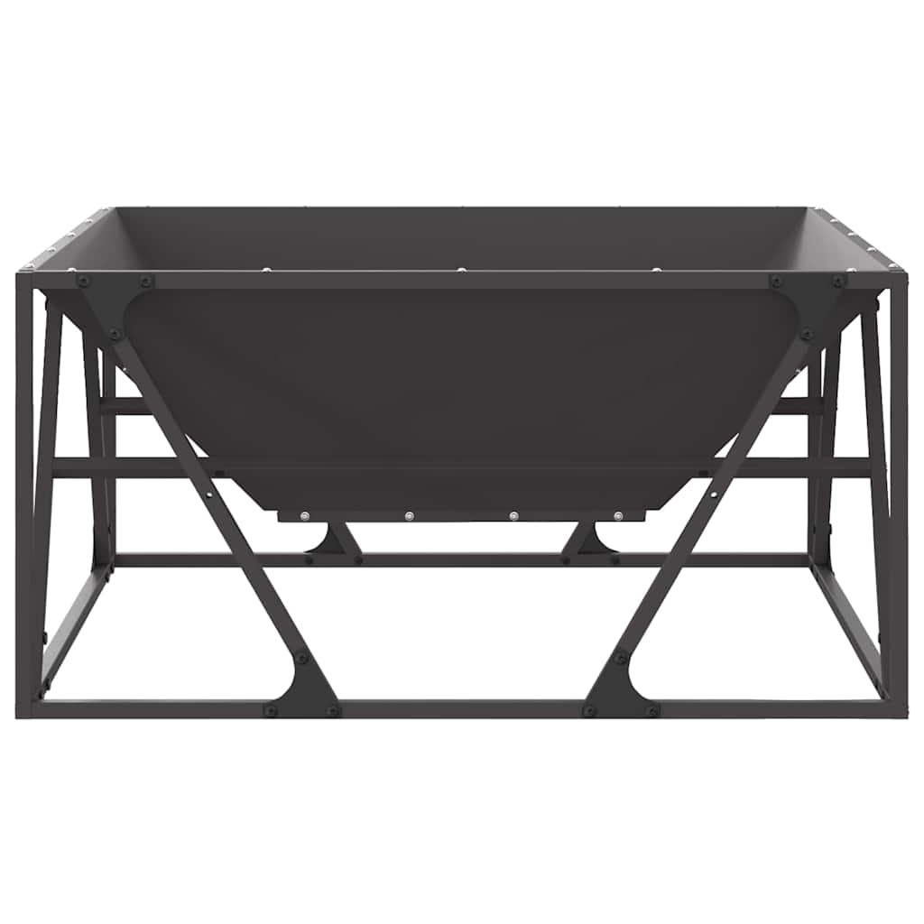 vidaXL Φωτιά Μαύρο 80 x 80 x 40 cm Ατσάλι