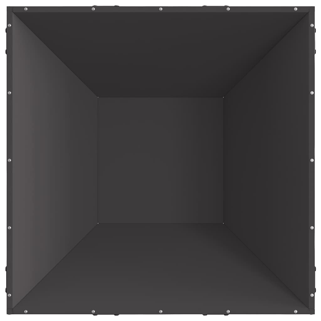 vidaXL Φωτιά Μαύρο 80 x 80 x 40 cm Ατσάλι