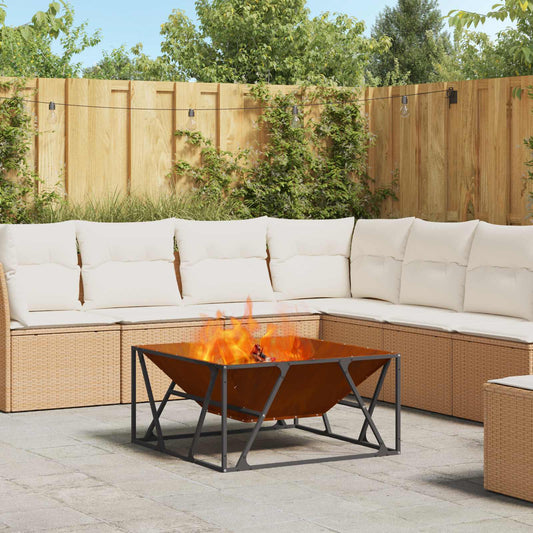 vidaXL Φωτιά Καφέ 80 x 80 x 40 cm Ατσάλι Σκληρυθέν στον Αέρα