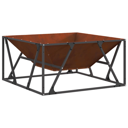 vidaXL Φωτιά Καφέ 80 x 80 x 40 cm Ατσάλι Σκληρυθέν στον Αέρα