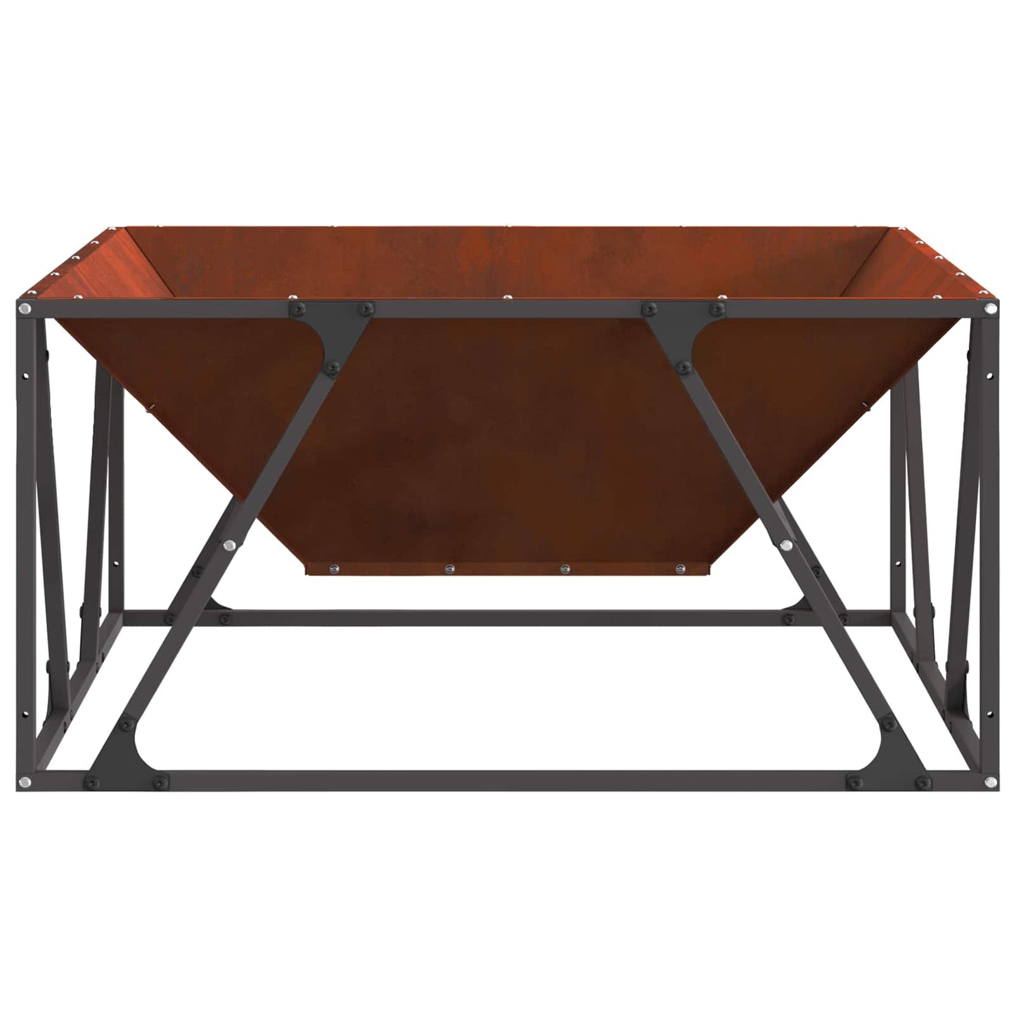 vidaXL Φωτιά Καφέ 80 x 80 x 40 cm Ατσάλι Σκληρυθέν στον Αέρα