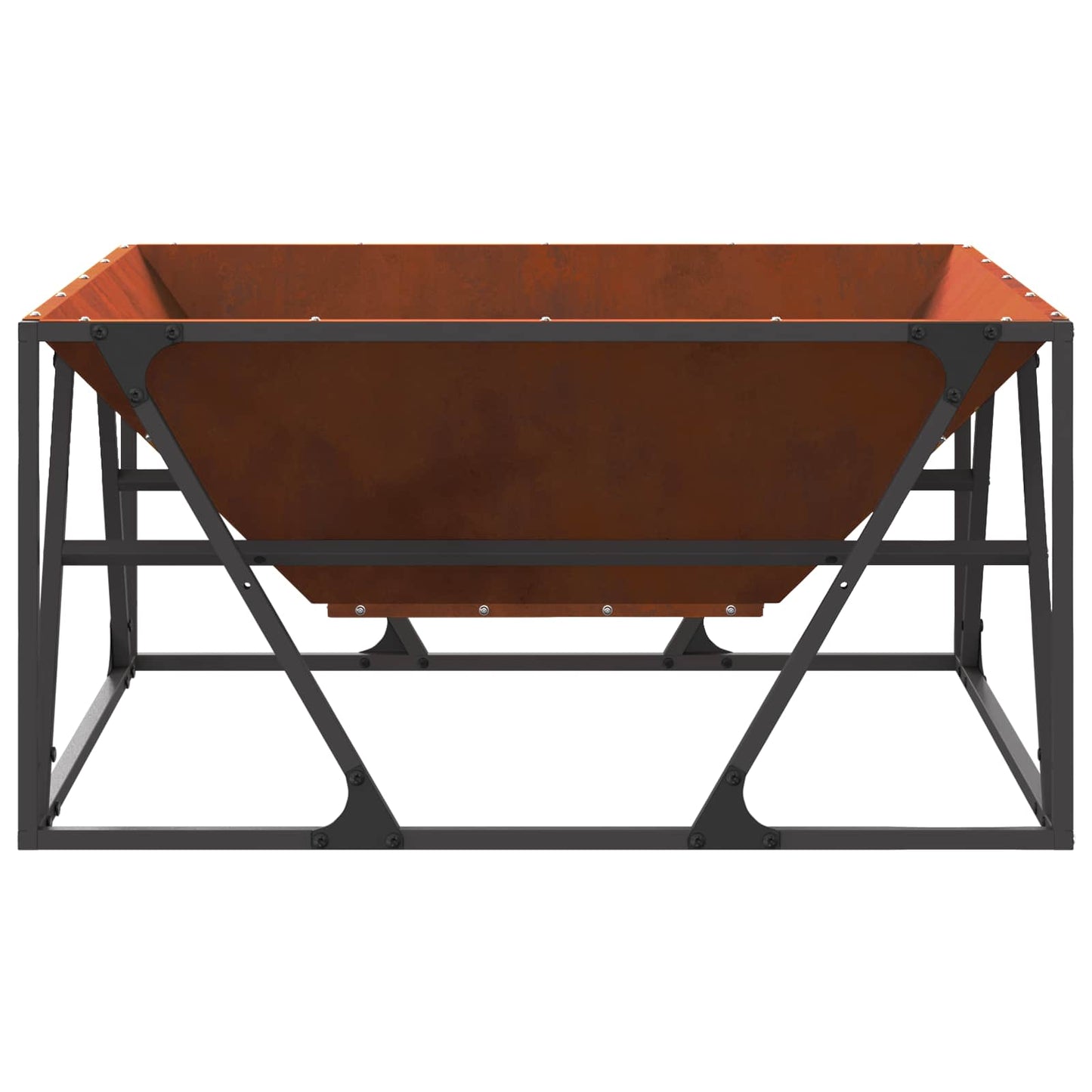 vidaXL Φωτιά Καφέ 80 x 80 x 40 cm Ατσάλι Σκληρυθέν στον Αέρα