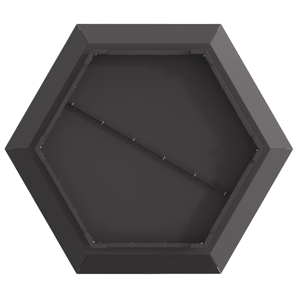 vidaXL Φωτιά Μαύρο 75 x 75 x 28 εκ. Ατσάλι