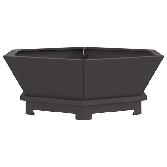 vidaXL Φωτιά Μαύρο 75 x 75 x 28 εκ. Ατσάλι
