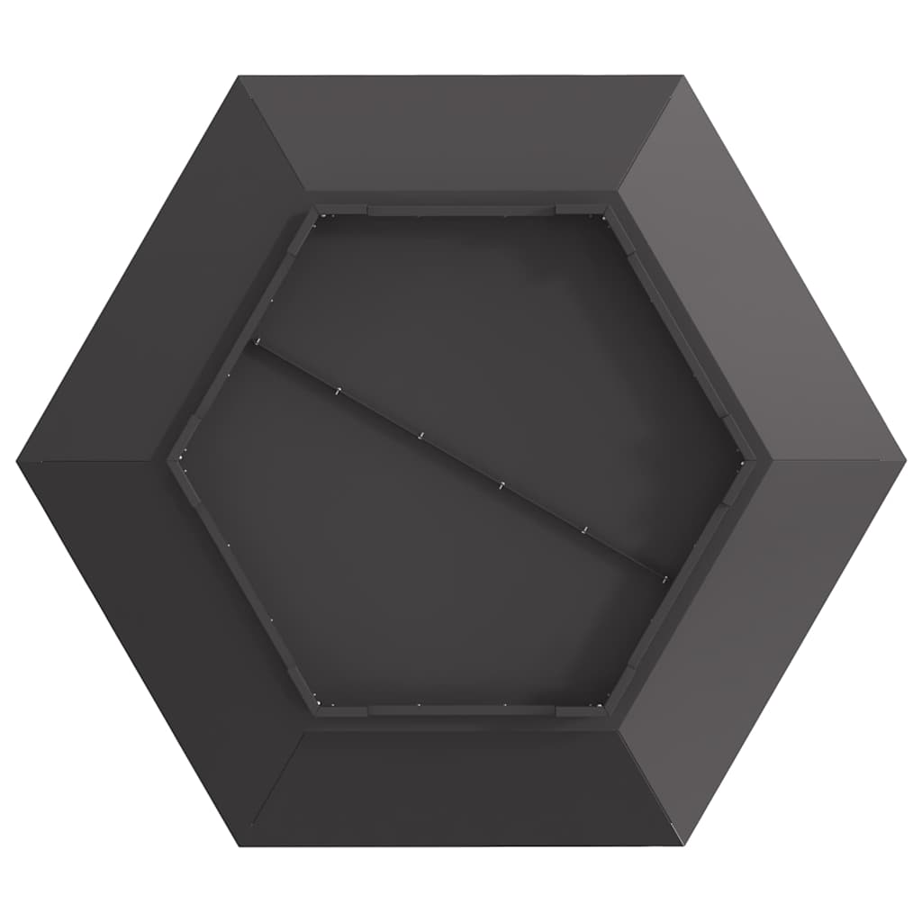vidaXL Φωτιά Μαύρο 100 x 100 x 28 εκ. Ατσάλι