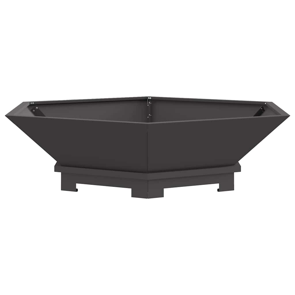 vidaXL Φωτιά Μαύρο 100 x 100 x 28 εκ. Ατσάλι