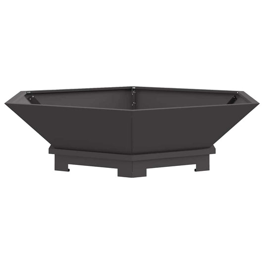 vidaXL Φωτιά Μαύρο 100 x 100 x 28 εκ. Ατσάλι