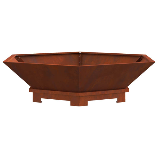 vidaXL Φωτιά Καφέ 100 x 100 x 28 εκ. Ατσάλι Σκληρυθέν στον Αέρα