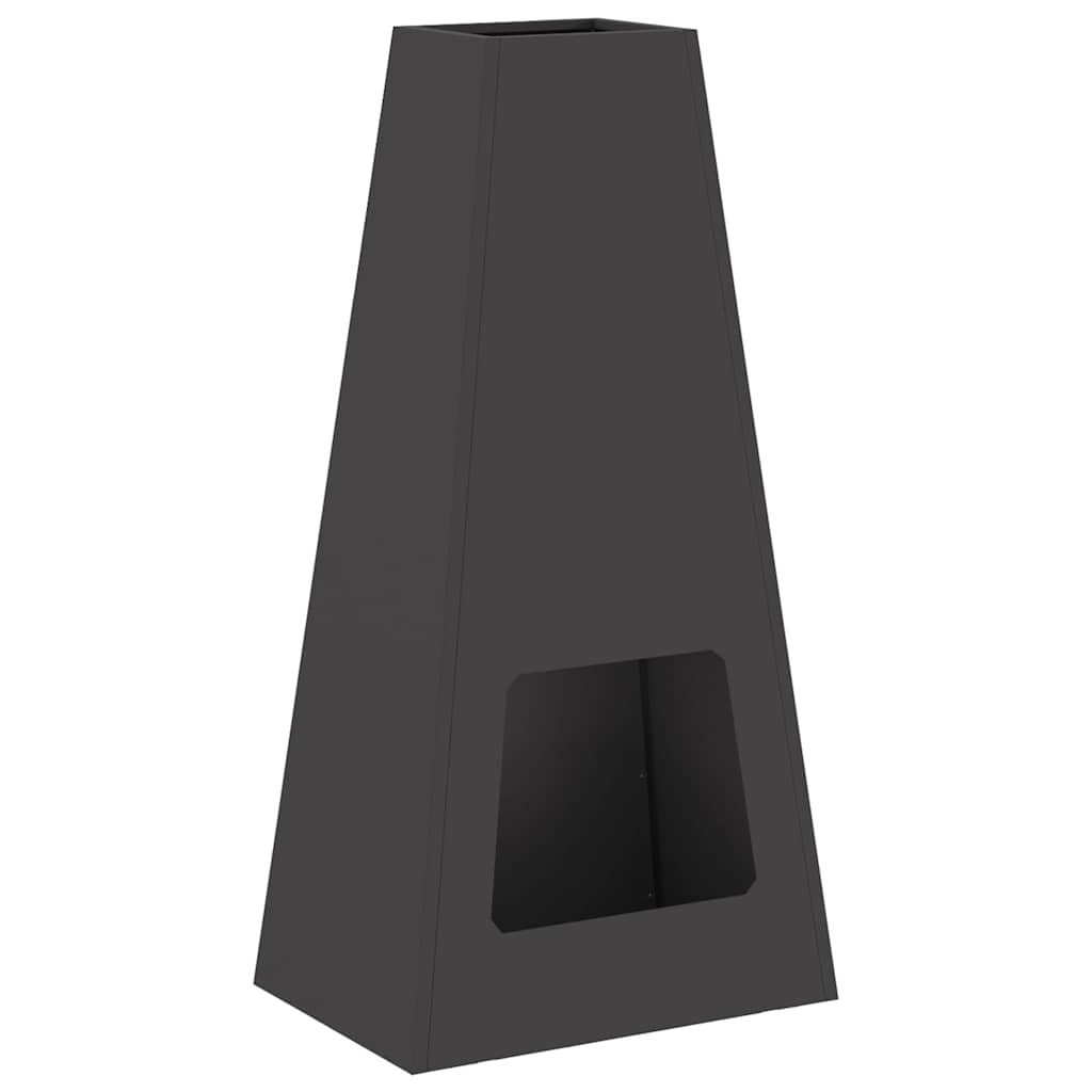vidaXL Φωτιά Μαύρο 50 x 35 x 100 εκ. Ατσάλι