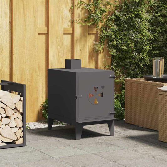 vidaXL Σόμπα Κατασκήνωσης Μαύρο 35 x 50 x 60 εκ Ψυχρής έλασης χάλυβας