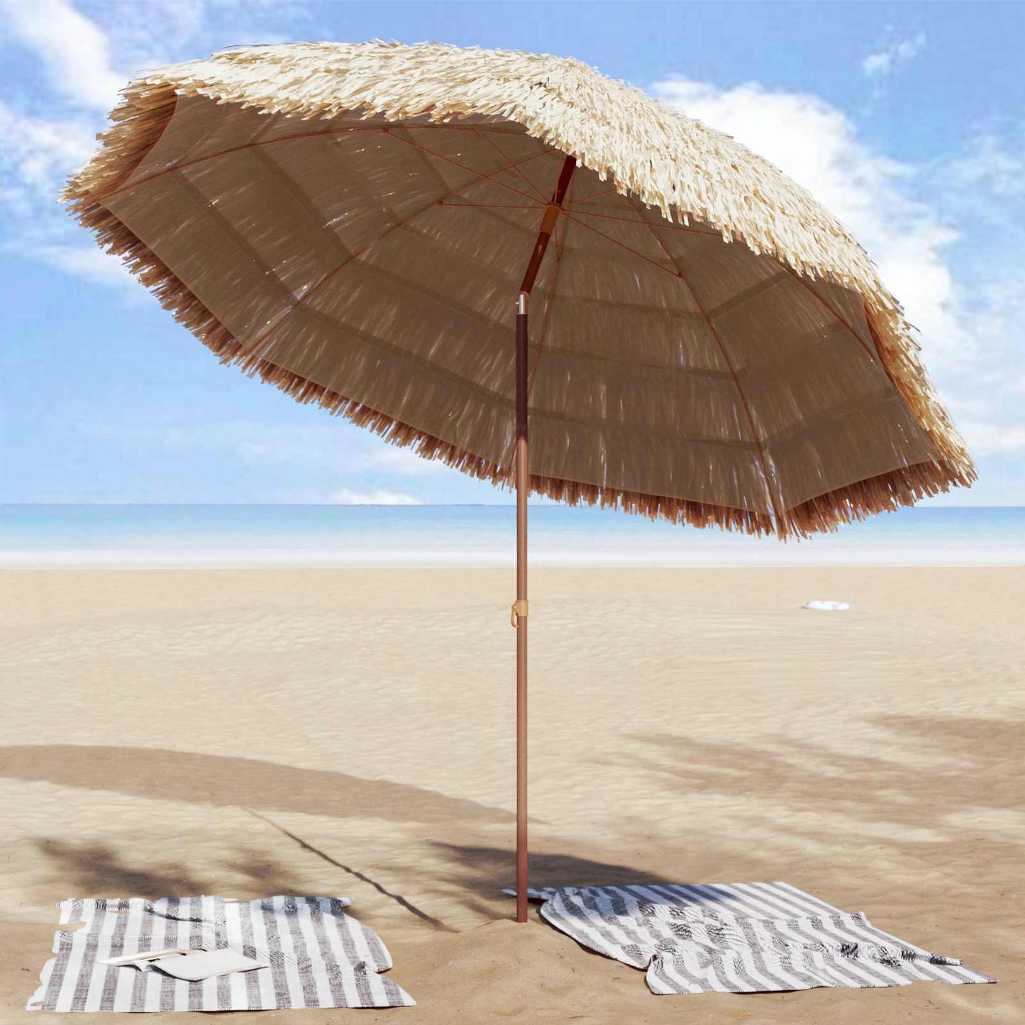 vidaXL Ομπρέλα Κήπου 255 x 255 x 255 εκ Πολυπροπυλένιο και Πολυεστέρας
