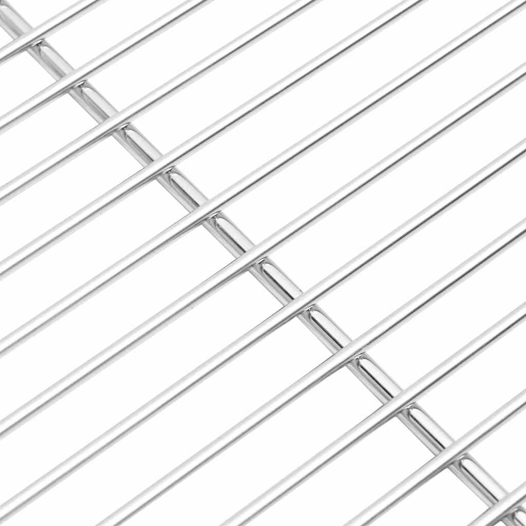 vidaXL Σχάρα ψησίματος Ασημί 67 x 40 εκ. Ανοξείδωτο ατσάλι