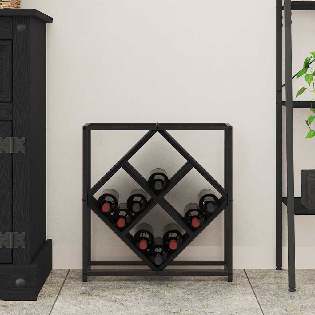 vidaXL Ράφι Κρασιού Μαύρη δρυς 51 x 18 x 52.5 εκ. Επεξεργασμένο ξύλο