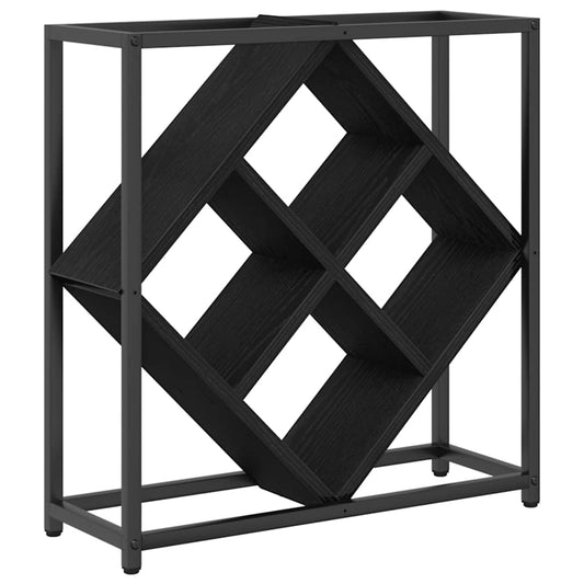 vidaXL Ράφι Κρασιού Μαύρη δρυς 51 x 18 x 52.5 εκ. Επεξεργασμένο ξύλο