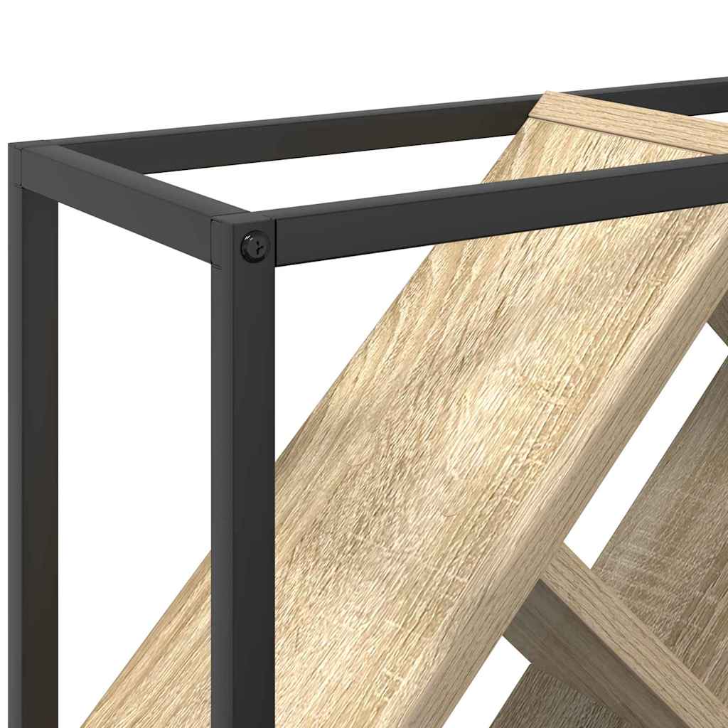 vidaXL Ράφι Κρασιού Sonoma Δρυς 51 x 18 x 52.5 εκ. Επεξεργασμένο ξύλο