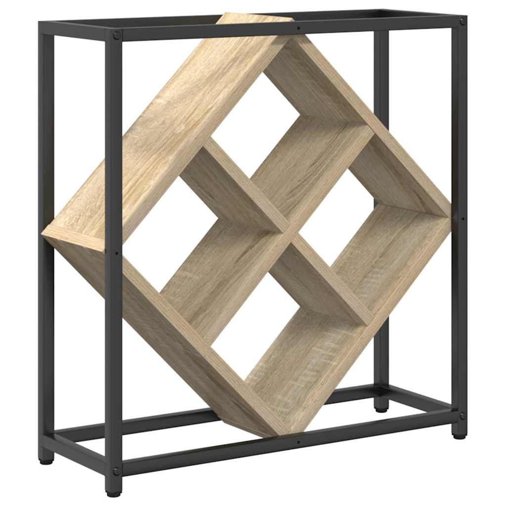 vidaXL Ράφι Κρασιού Sonoma Δρυς 51 x 18 x 52.5 εκ. Επεξεργασμένο ξύλο