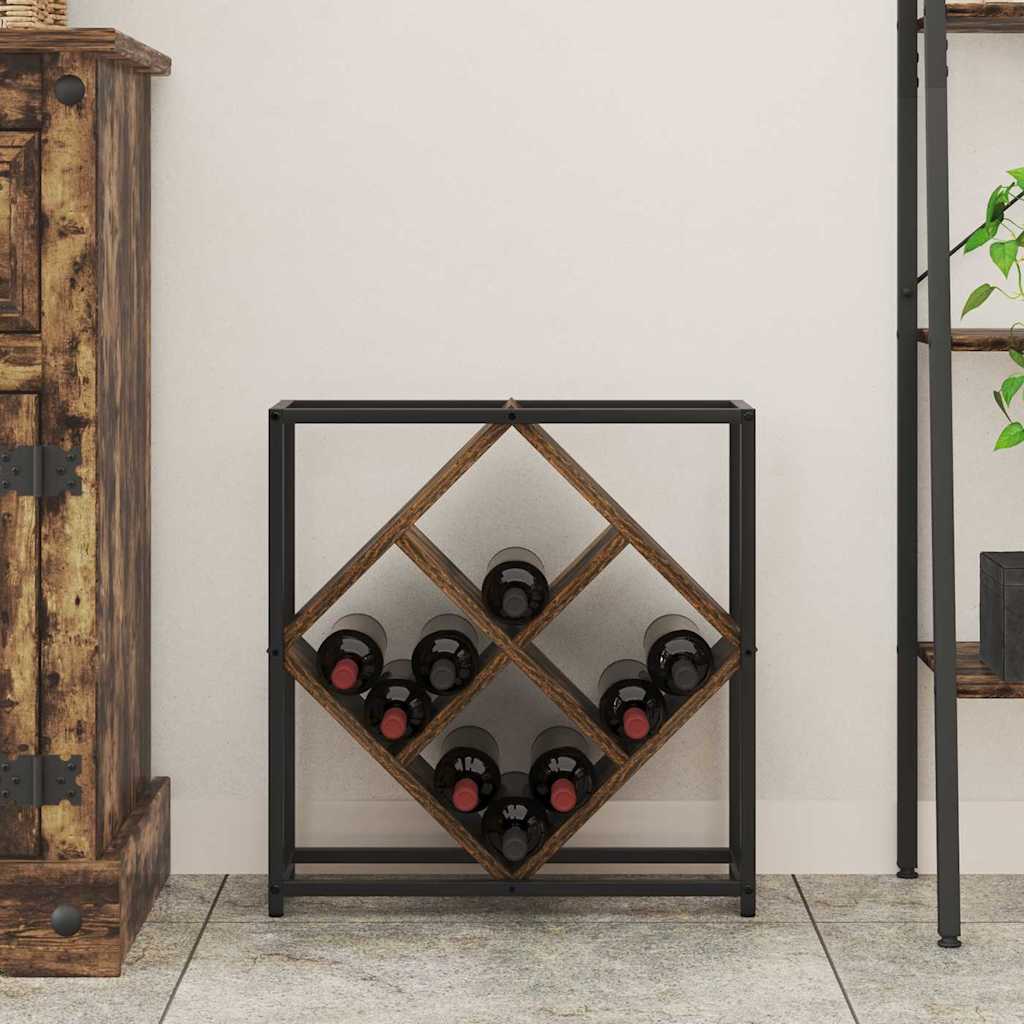 vidaXL Ράφι Κρασιού Καπνιστή δρυς 51 x 18 x 52.5 εκ.