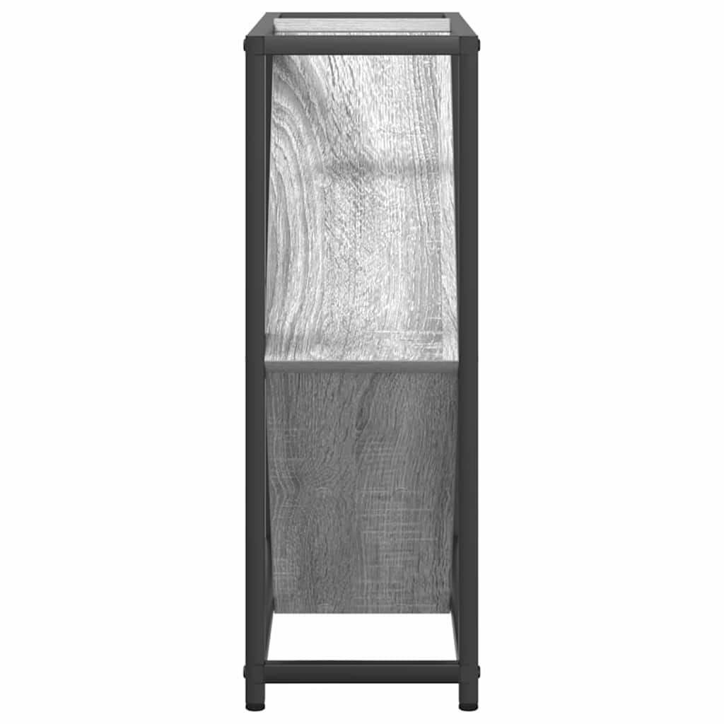 vidaXL Ράφι Κρασιού Γκρι 51 x 18 x 52.5 εκ. Επεξεργασμένο ξύλο