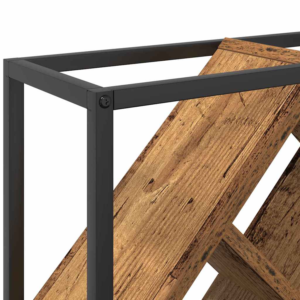 vidaXL Ράφι Κρασιού Παλαιό ξύλο 51 x 18 x 52.5 εκ. Επεξεργασμένο ξύλο