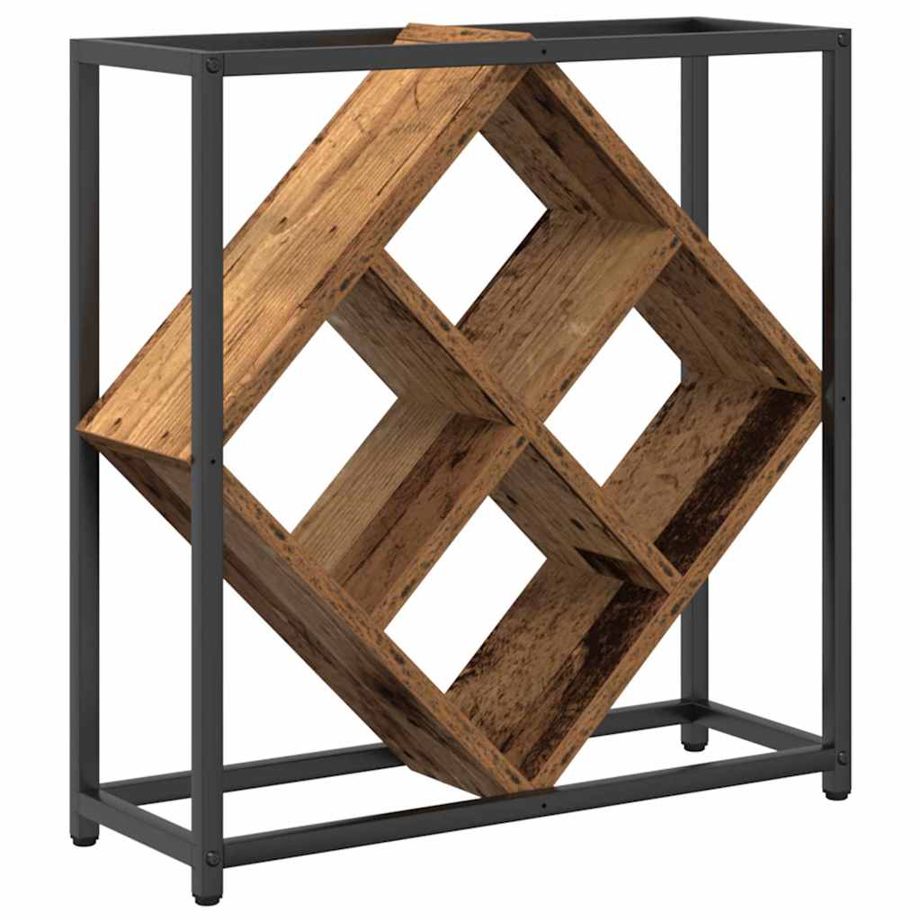 vidaXL Ράφι Κρασιού Παλαιό ξύλο 51 x 18 x 52.5 εκ. Επεξεργασμένο ξύλο