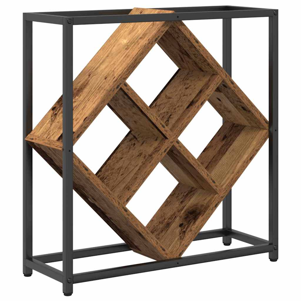 vidaXL Ράφι Κρασιού Παλαιό ξύλο 51 x 18 x 52.5 εκ. Επεξεργασμένο ξύλο