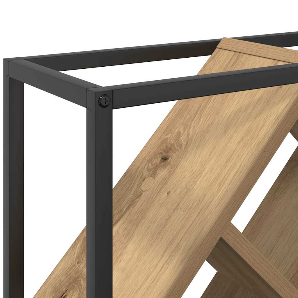 vidaXL Ράφι Κρασιού artisan δρυς 51 x 18 x 52.5 εκ. Επεξεργασμένο ξύλο