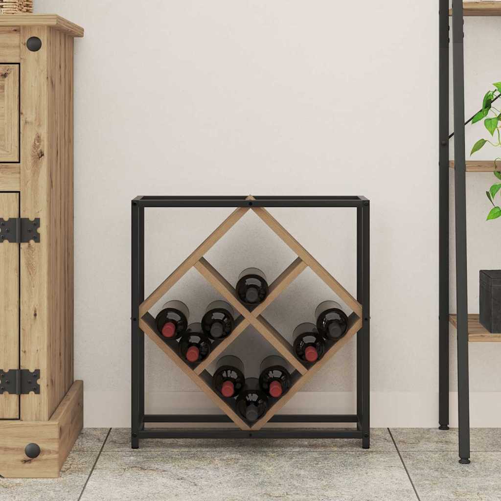 vidaXL Ράφι Κρασιού artisan δρυς 51 x 18 x 52.5 εκ. Επεξεργασμένο ξύλο