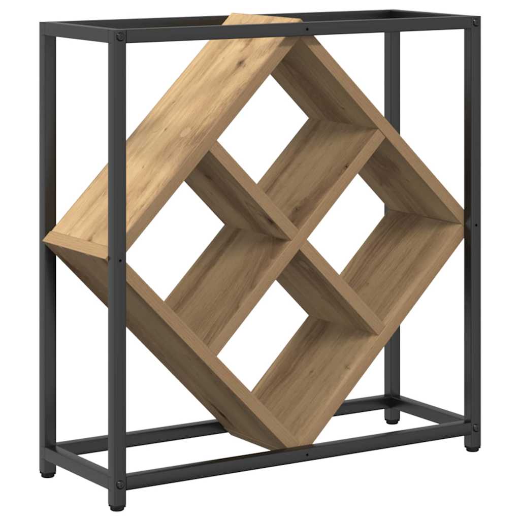 vidaXL Ράφι Κρασιού artisan δρυς 51 x 18 x 52.5 εκ. Επεξεργασμένο ξύλο