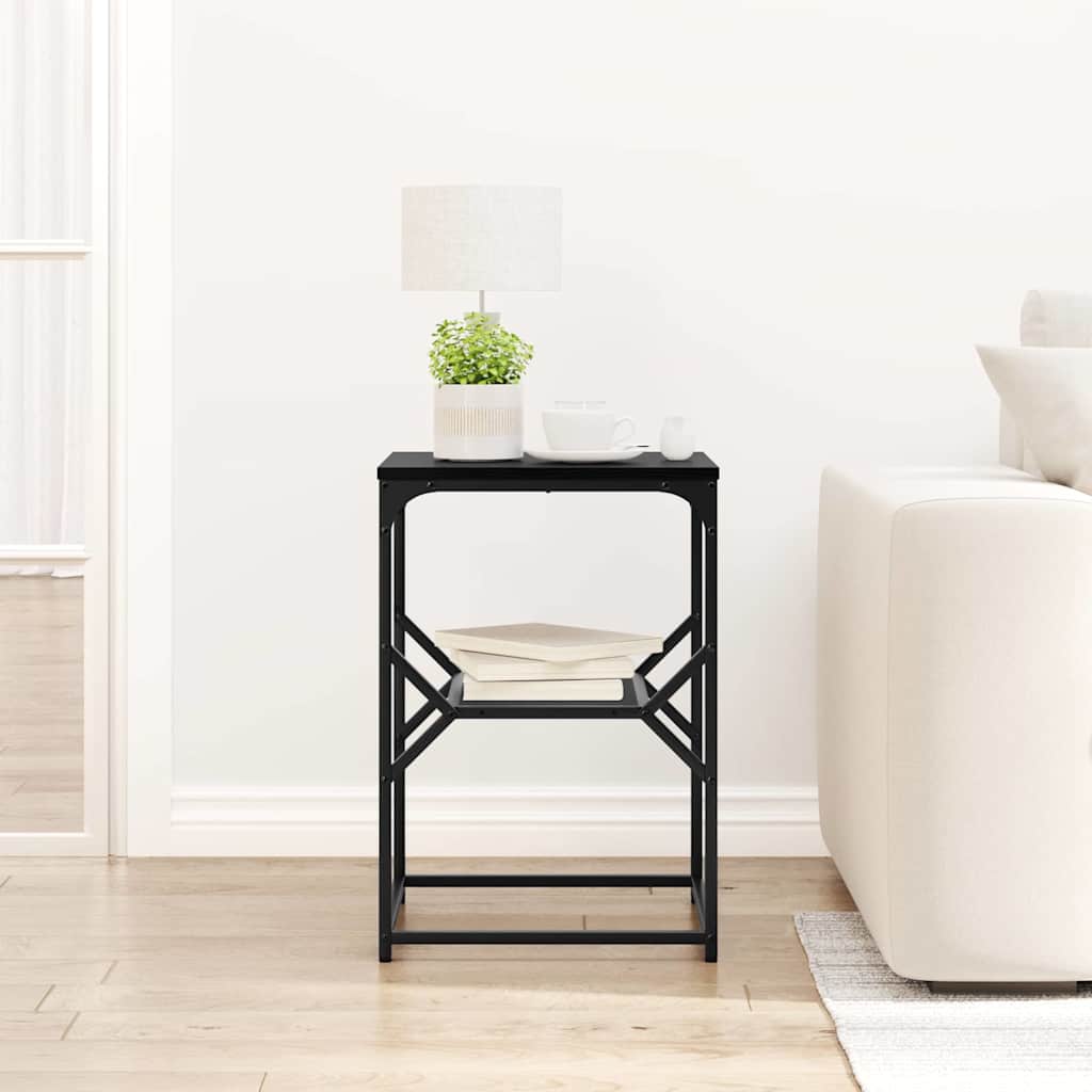 vidaXL Τραπεζάκι Πλευράς Μαύρη Οξυά 41 x 40 x 60 εκ.