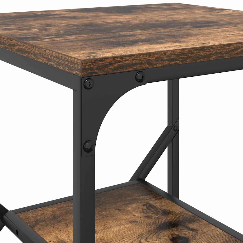vidaXL Τραπεζάκι Πλευράς Καπνιστό Δρύς 41 x 40 x 60 εκ.