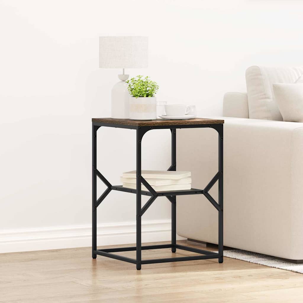 vidaXL Τραπεζάκι Πλευράς Καπνιστό Δρύς 41 x 40 x 60 εκ.