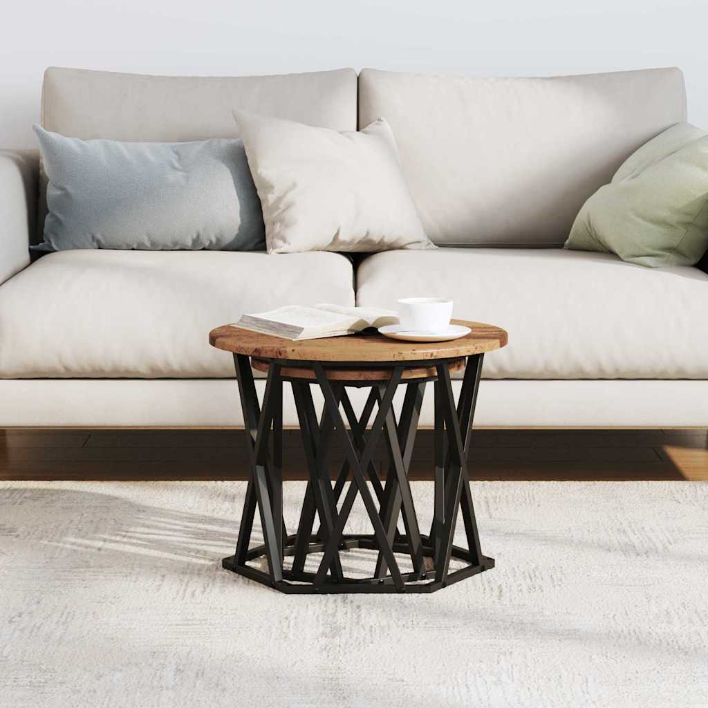 vidaXL Τραπεζάκι Πλευράς 2 pcs Ανακυκλωμένο ξύλο 50 x 50 x 40 cm