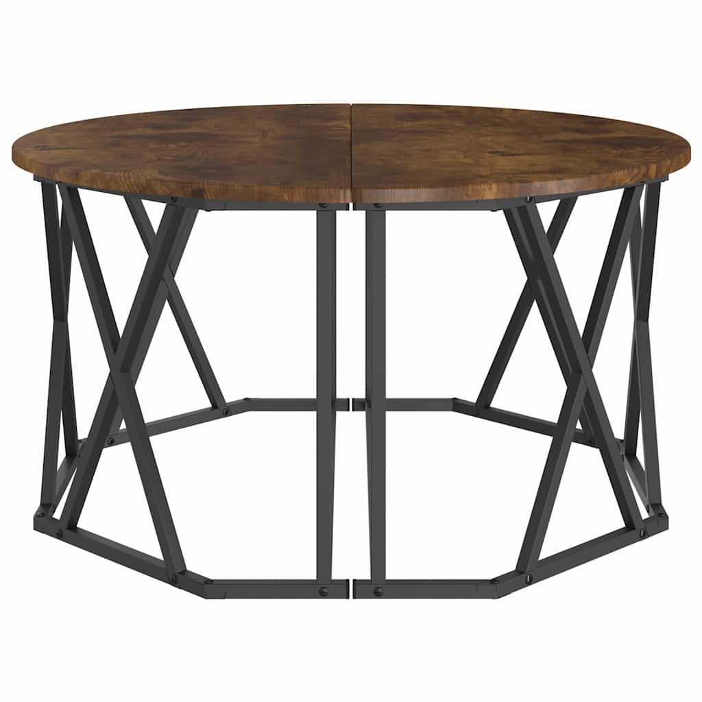 vidaXL Τραπεζάκι σαλονιού Καπνιστή δρυς 80 x 80 x 42 cm