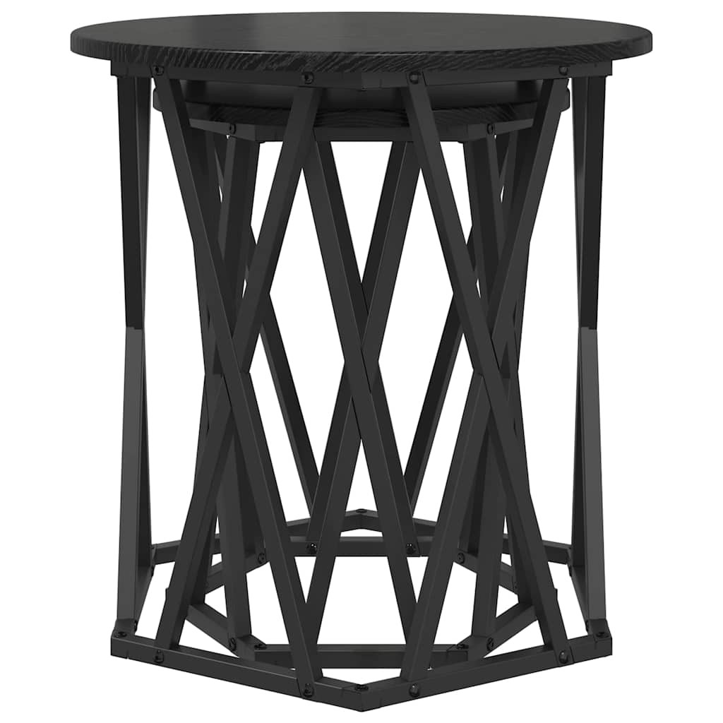 vidaXL Τραπεζάκι σαλονιού 2 pcs Μαύρη δρυς 50 x 50 x 50 cm