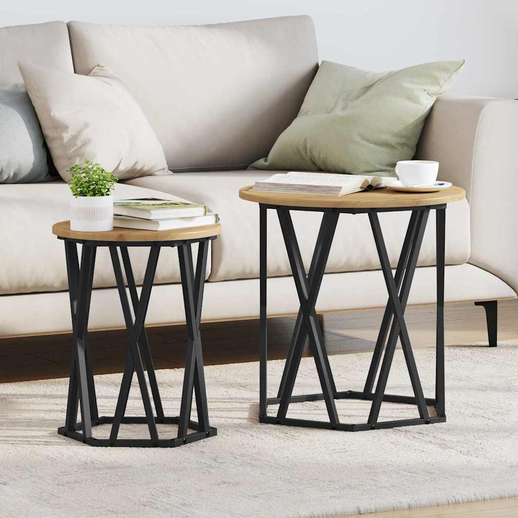 vidaXL Τραπεζάκι σαλονιού 2 pcs artisan δρυς 50 x 50 x 50 cm
