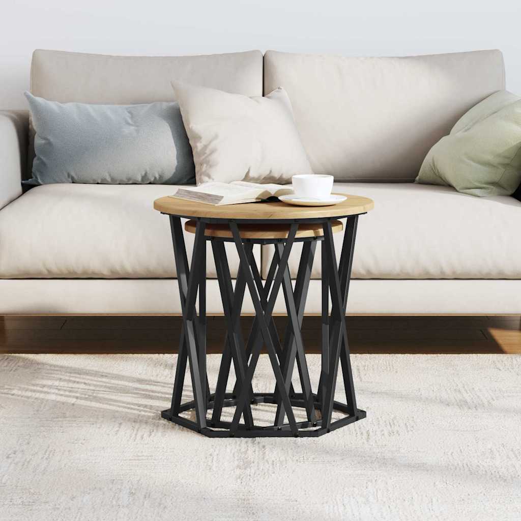 vidaXL Τραπεζάκι σαλονιού 2 pcs artisan δρυς 50 x 50 x 50 cm