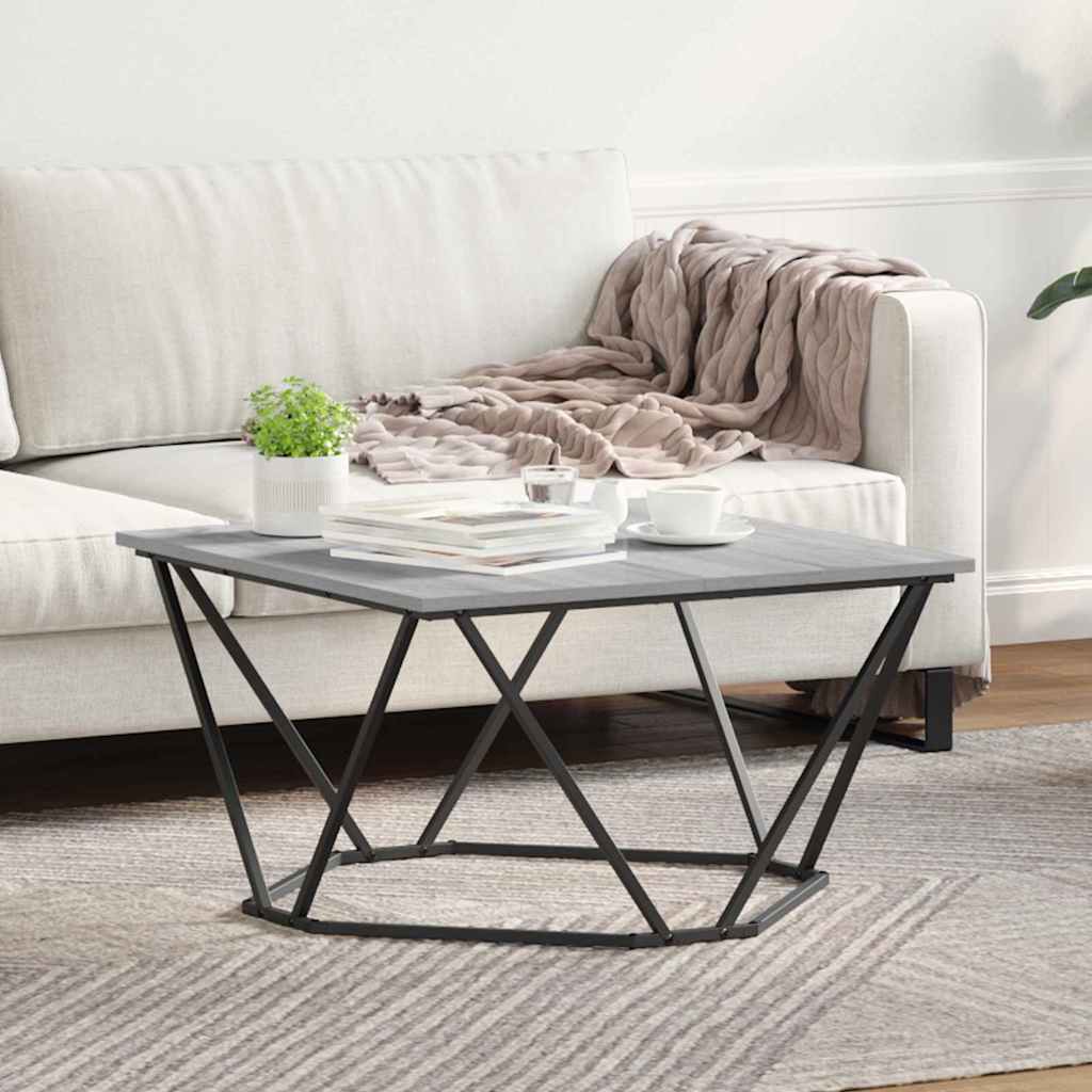 vidaXL Τραπεζάκι σαλονιού Γκρι sonoma 80 x 80 x 45 cm