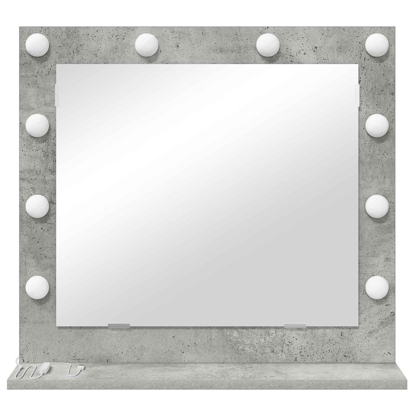vidaXL Καθρέφτης τουαλέτας Σκυρόδεμα Γκρι 60 x 55 x 18 εκ. Ορθογώνιος