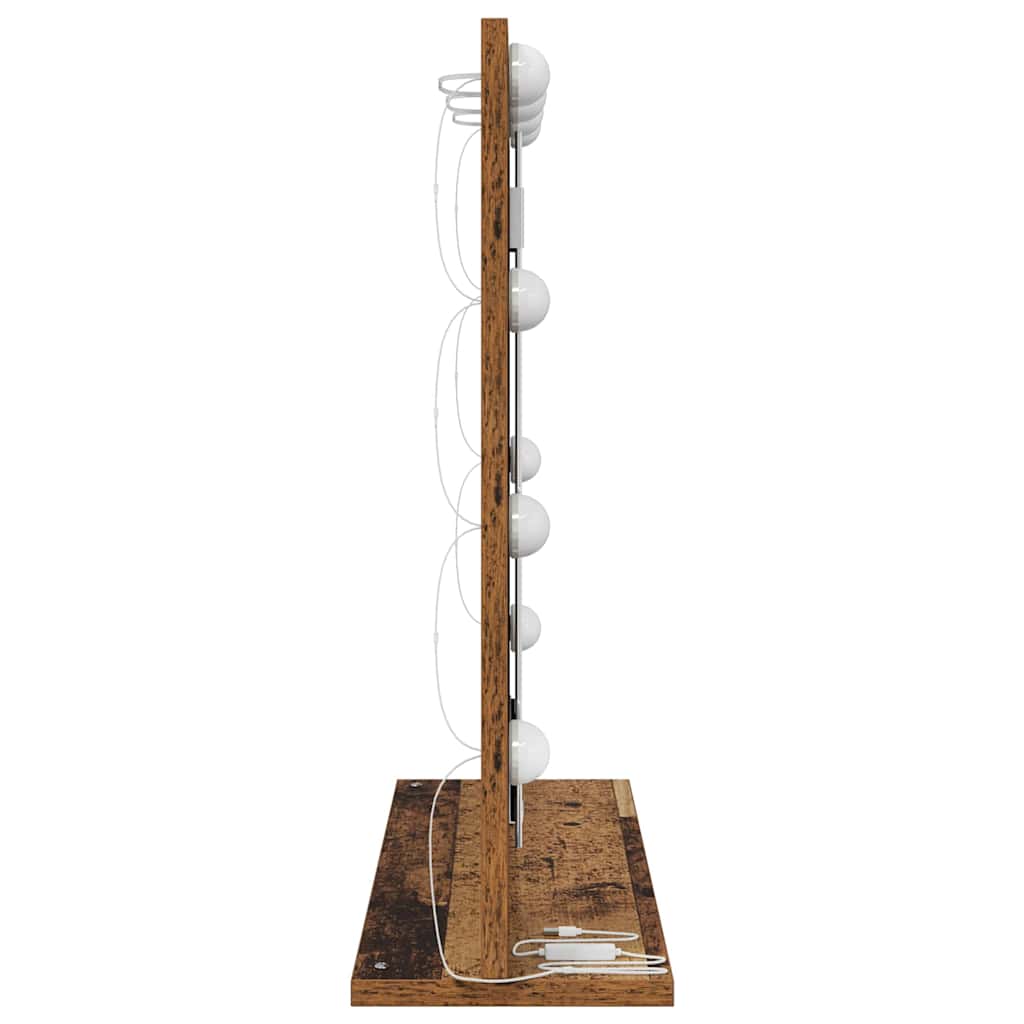 vidaXL Καθρέφτης τουαλέτας με καθρέφτη Παλιό Ξύλο 60 x 55 x 18 εκ.