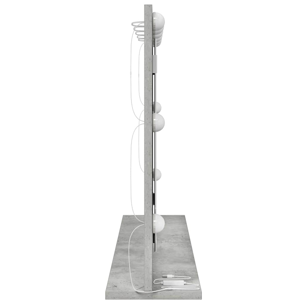 vidaXL Καθρέφτης τουαλέτας με καθρέφτη Σκυρόδεμα Γκρι 80 x 55 x 18 εκ.