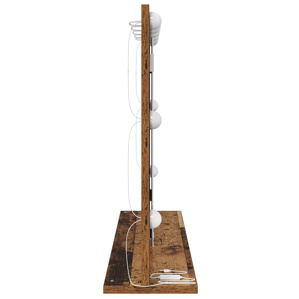 vidaXL Καθρέφτης τουαλέτας με καθρέφτη Παλιό Ξύλο 80 x 55 x 18 εκ.