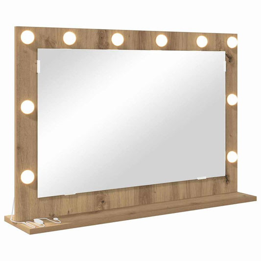 vidaXL Καθρέφτης τουαλέτας με καθρέφτη Artisan Oak 80 x 55 x 18 εκ.