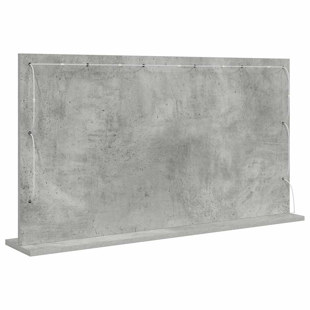 vidaXL Καθρέφτης τουαλέτας Σκυρόδεμα Γκρι 100 x 55 x 18 εκ.