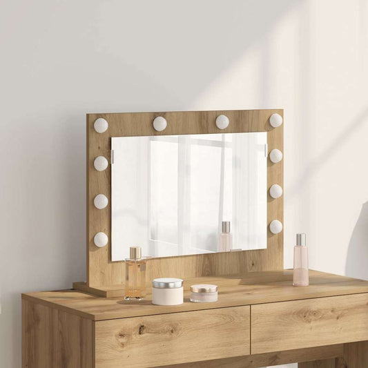 vidaXL Καθρέφτης τουαλέτας Ορθογώνιος Artisan Oak 60 x 45 x 18 εκ.