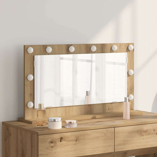 vidaXL Καθρέφτης τουαλέτας με καθρέφτη Artisan Oak 80 x 45 x 18 εκ.