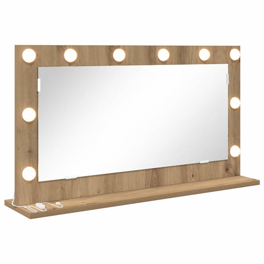 vidaXL Καθρέφτης τουαλέτας με καθρέφτη Artisan Oak 80 x 45 x 18 εκ.