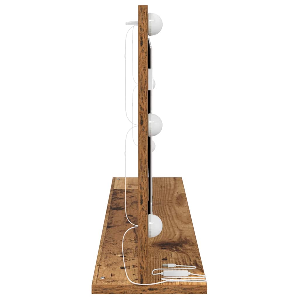 vidaXL Καθρέφτης τουαλέτας με καθρέφτη Παλιό Ξύλο 100 x 45 x 18 εκ.